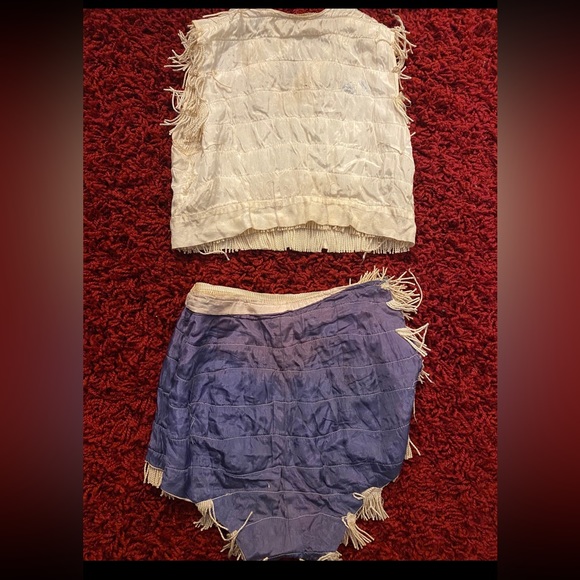 1950s/1960s vintage gogo dancer outfit/costume two piece handcrafted fringe - Picture 6 of 6